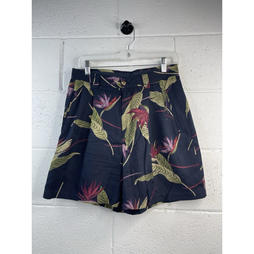 Tommy Bahama Women's 100% Silk Tropical Floral Print Hawaiian Beach Shorts Sz 10